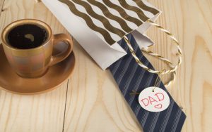 Happy father's day, coffee Cup, gift, tie, label dad